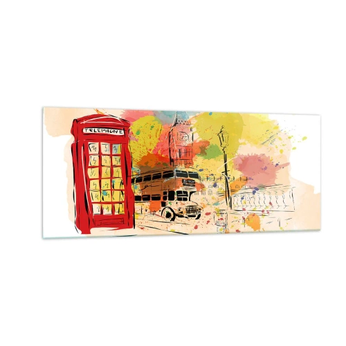 Tablou pe sticlă - Orașul varietăților - 100x40 cm