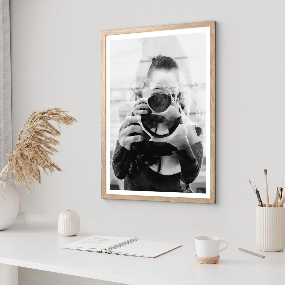 Poster în ramă de stejar deschis - Creator și material - 70x100 cm
