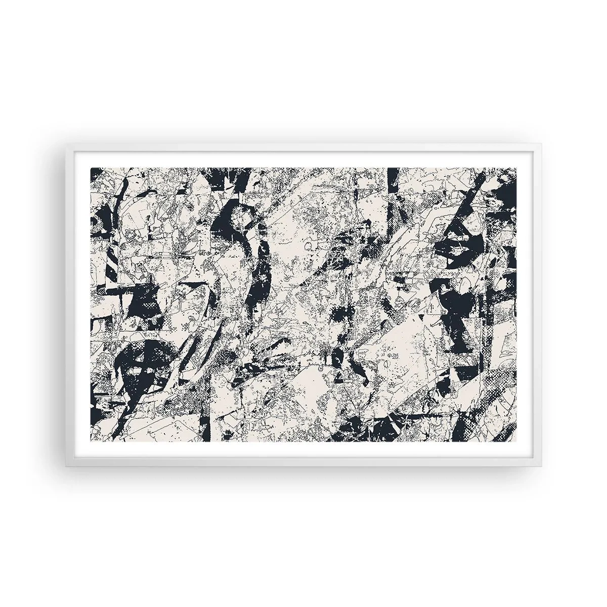 Poster în ramă albă - Întrepătrunderea contrariilor - 91x61 cm