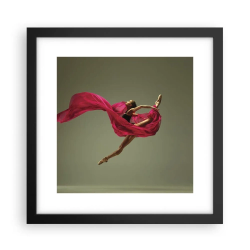 Poster în ramă neagră - Flacără dansatoare - 30x30 cm
