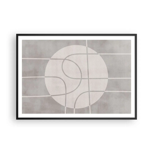 Poster în ramă neagră - Circular și drept înainte - 100x70 cm