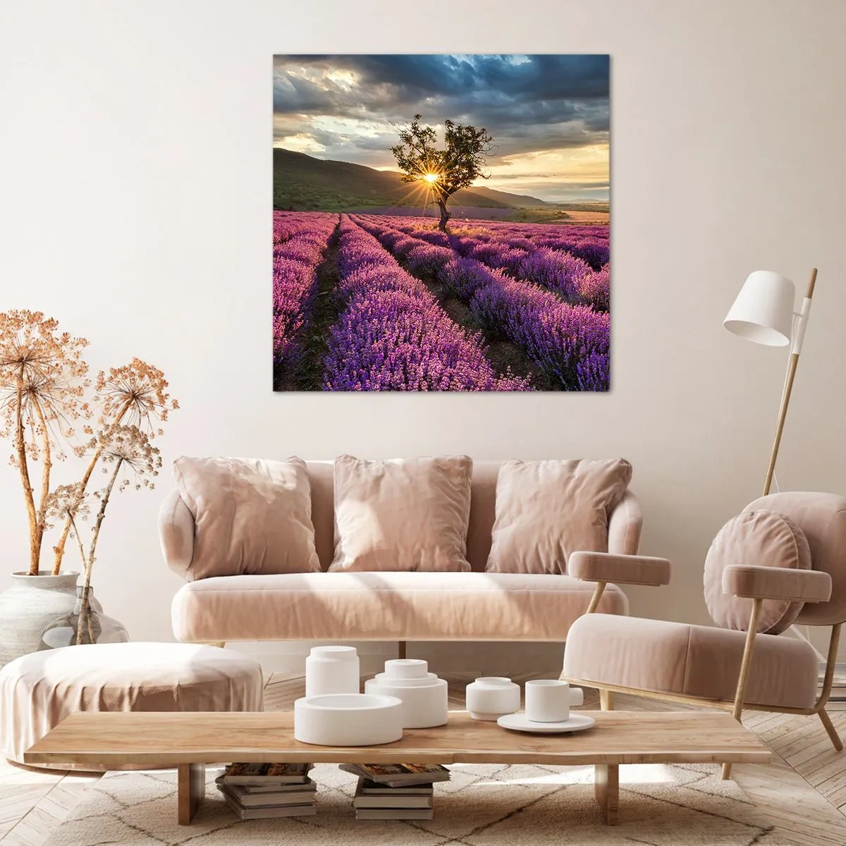 Tablou pe pânză - Aroma în liliac - 40x40 cm