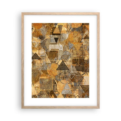 Poster în ramă de stejar deschis - Lumea băgată în formă - 40x50 cm