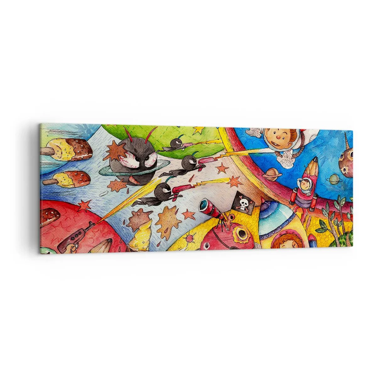 Tablou pe pânză - O mare aventură spațială - 140x50 cm