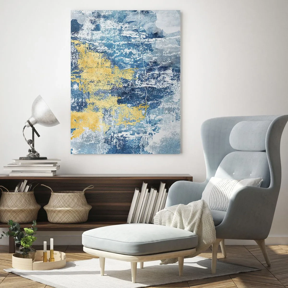 Tablou pe sticlă - Abstracție de vreme - 70x100 cm