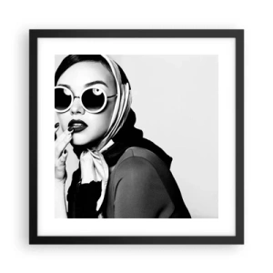 Poster în ramă neagră - Salutări din anii `60. - 40x40 cm