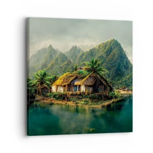 Tablou pe pânză - Paradisul tropical - 30x30 cm