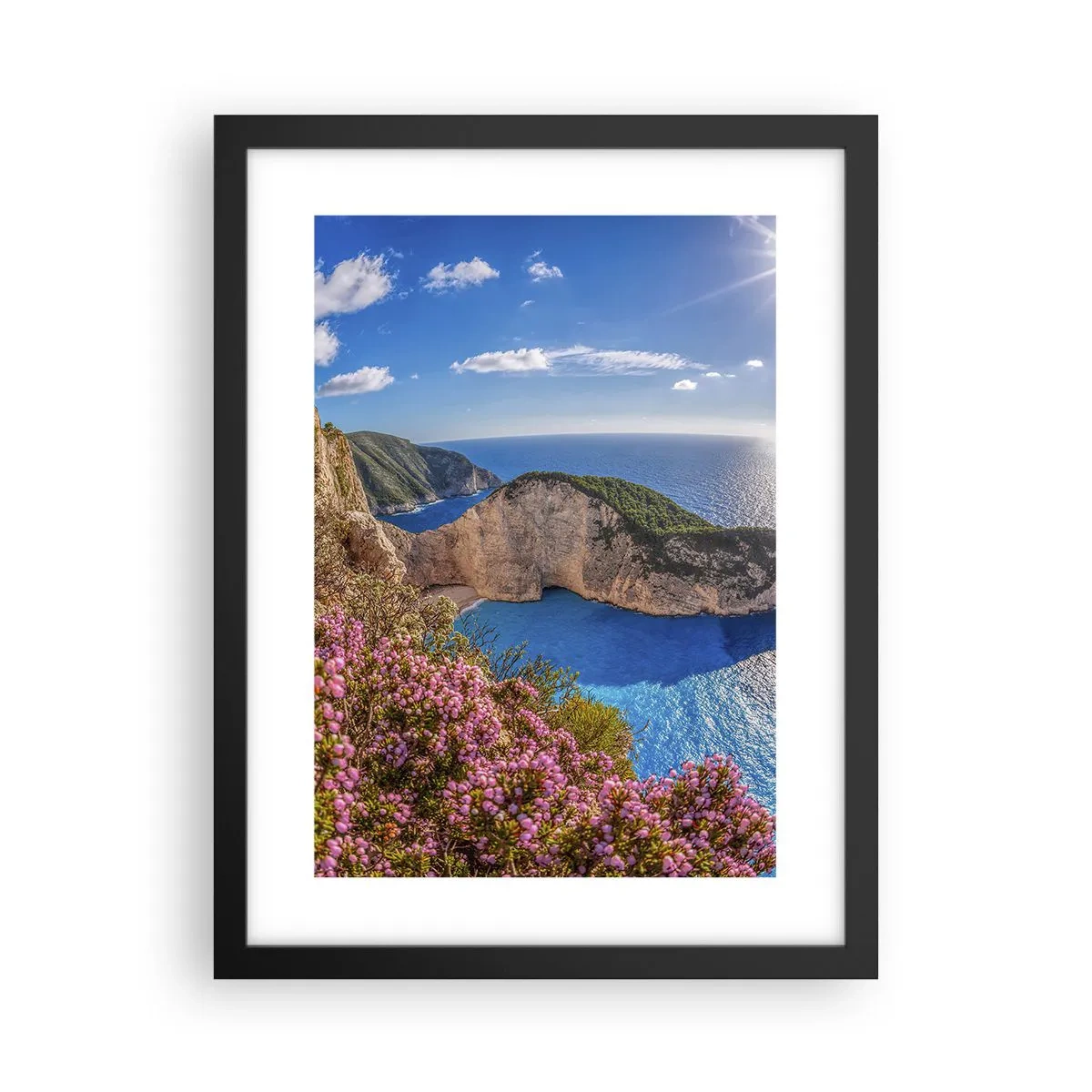 Poster în ramă neagră - Marea mea vacanță grecească - 30x40 cm