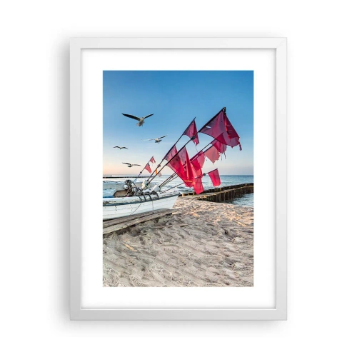 Poster în ramă albă - O odihnă binemeritată - 30x40 cm