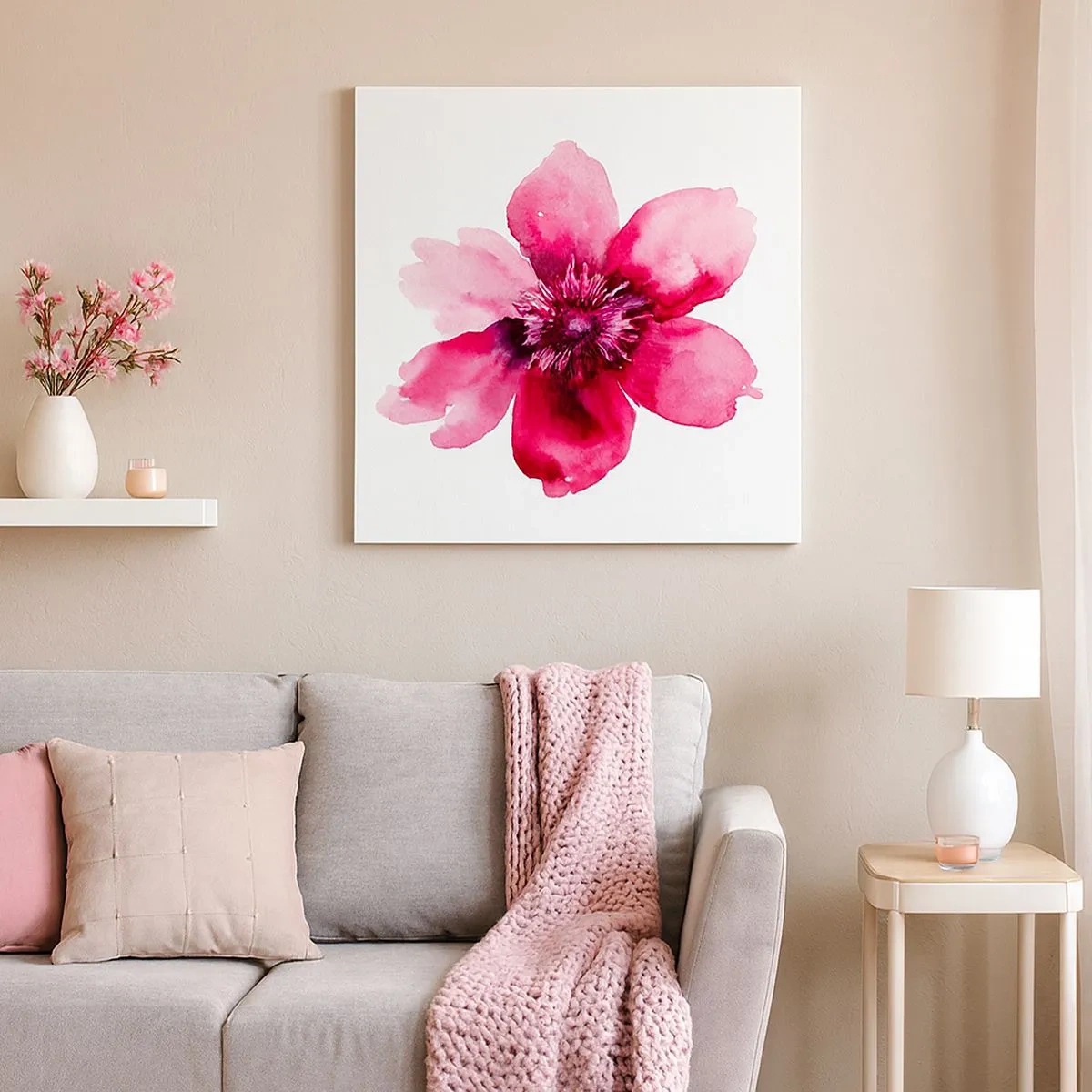 Tablou pe pânză - Sărut parfumat de carmin - 30x30 cm