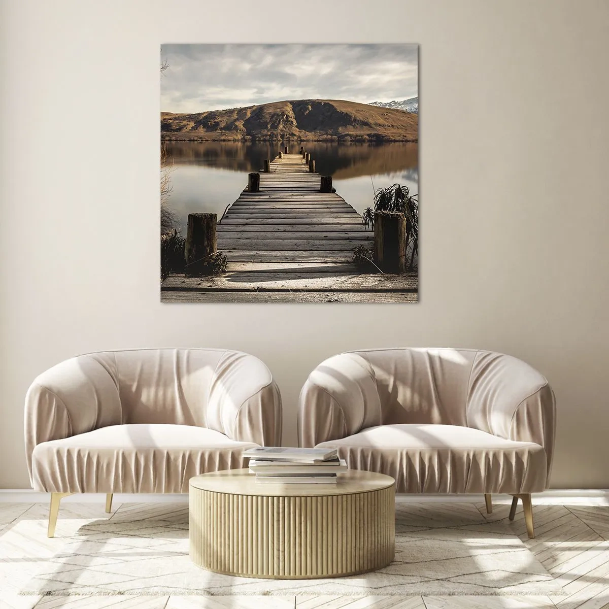 Tablou pe sticlă - Peisaj în tăcere - 70x70 cm