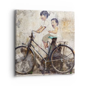 Tablou pe pânză - Adevărat sau fals? - 40x40 cm