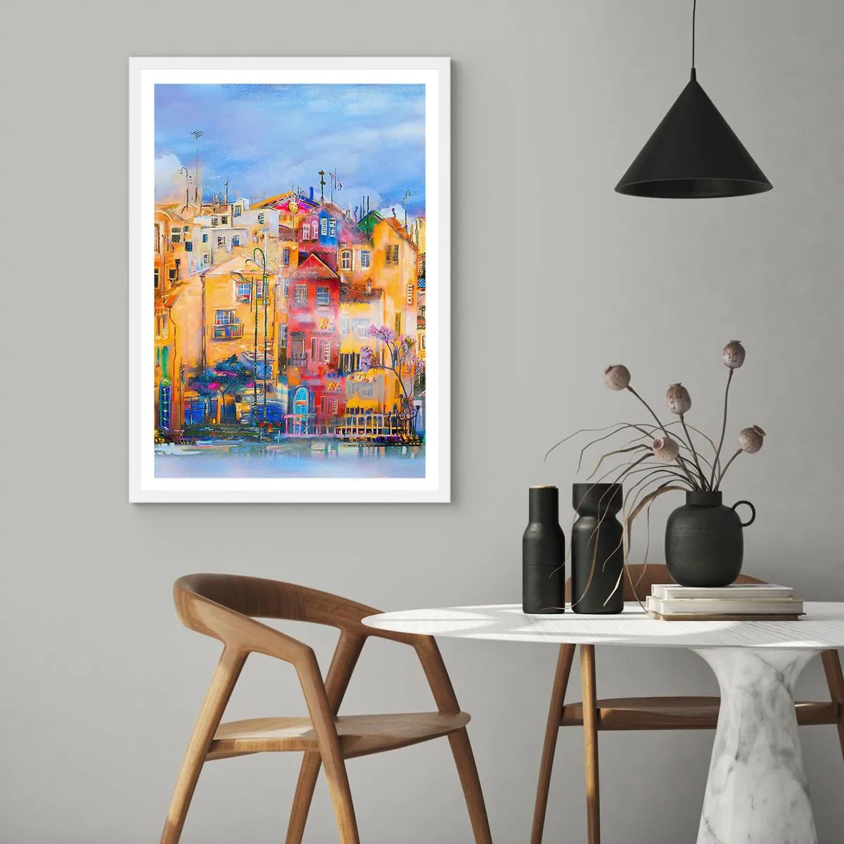 Poster în ramă albă - Suntem împreună - 50x70 cm