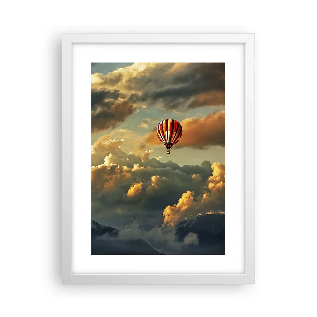 Poster în ramă albă - Zbor pentru că vreau - 30x40 cm
