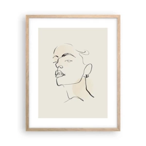 Poster în ramă de stejar deschis - O privire mândră - 40x50 cm