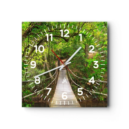Ceas de perete - Ceas pe sticlă - Pentru că în grădină crește o liană - 30x30 cm