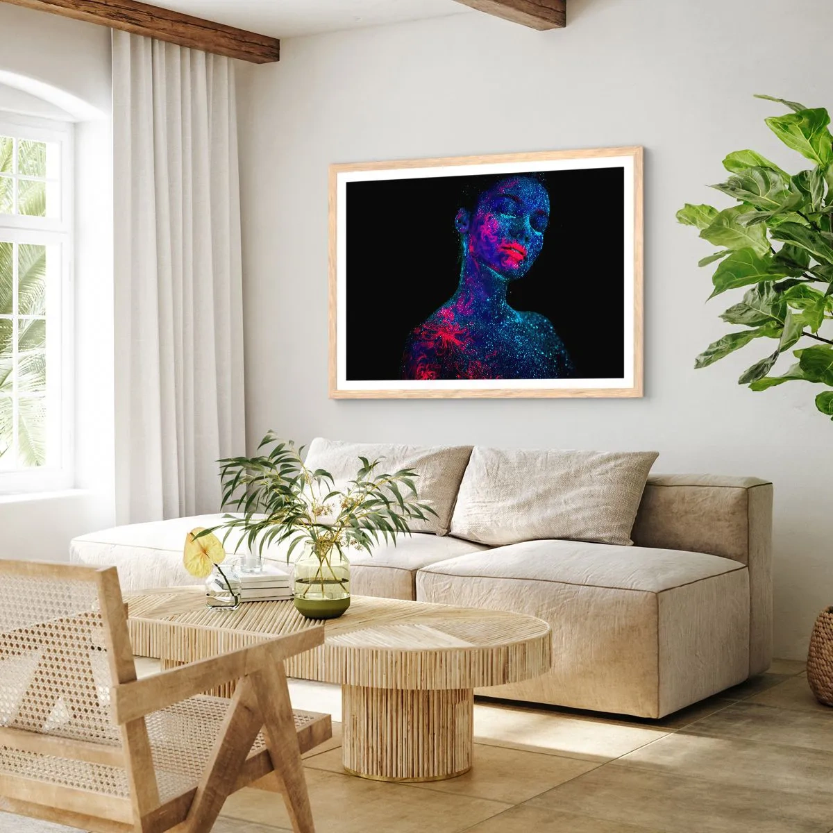 Poster în ramă de stejar deschis - În praf de stele - 50x40 cm