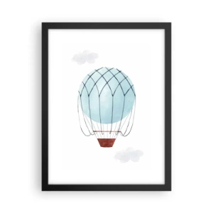 Poster în ramă neagră - Complet în nori - 30x40 cm
