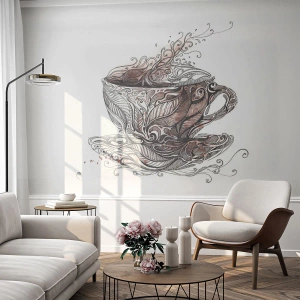 Tapet Autoadeziv Deluxe Sticker - Ceaiul este bun pentru orice - Abstracția, ceașcă, Espresso - 100x70 cm