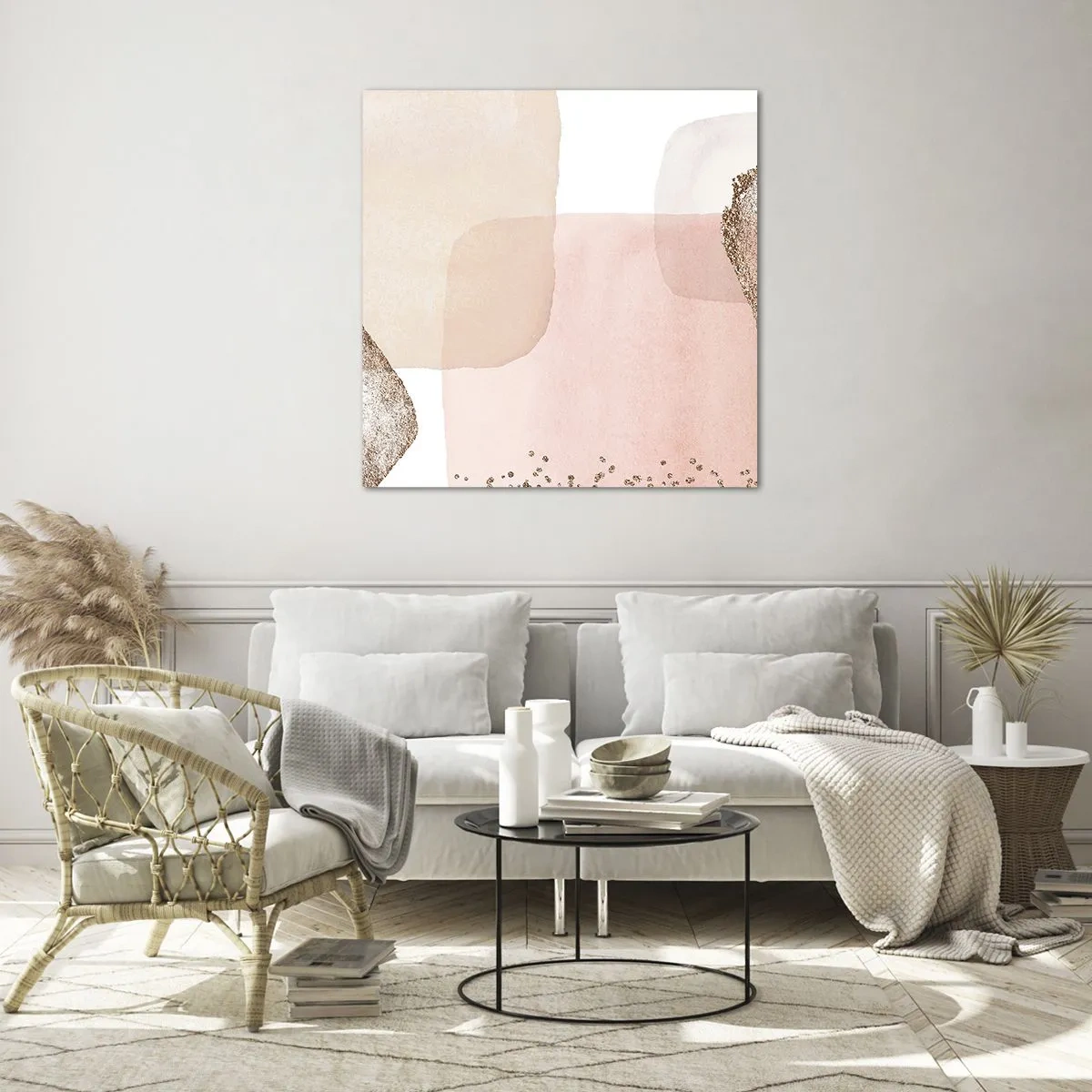 Tablou pe sticlă - O privire prin culoare - 40x40 cm