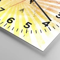 Cadran cu numere \ 40x40 cm | Pătrat \ Sticlă