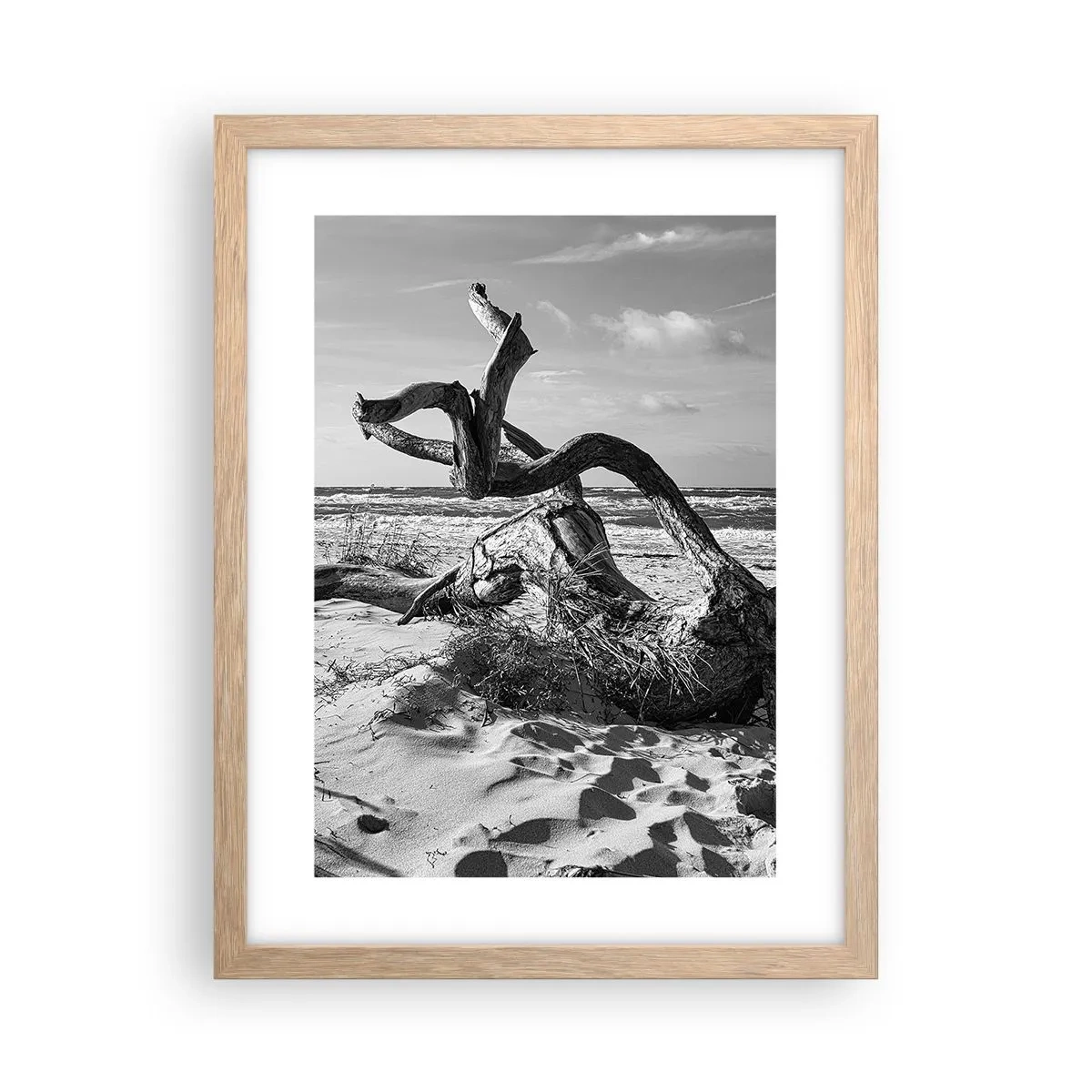 Poster în ramă de stejar deschis - Sculptură marină - 30x40 cm