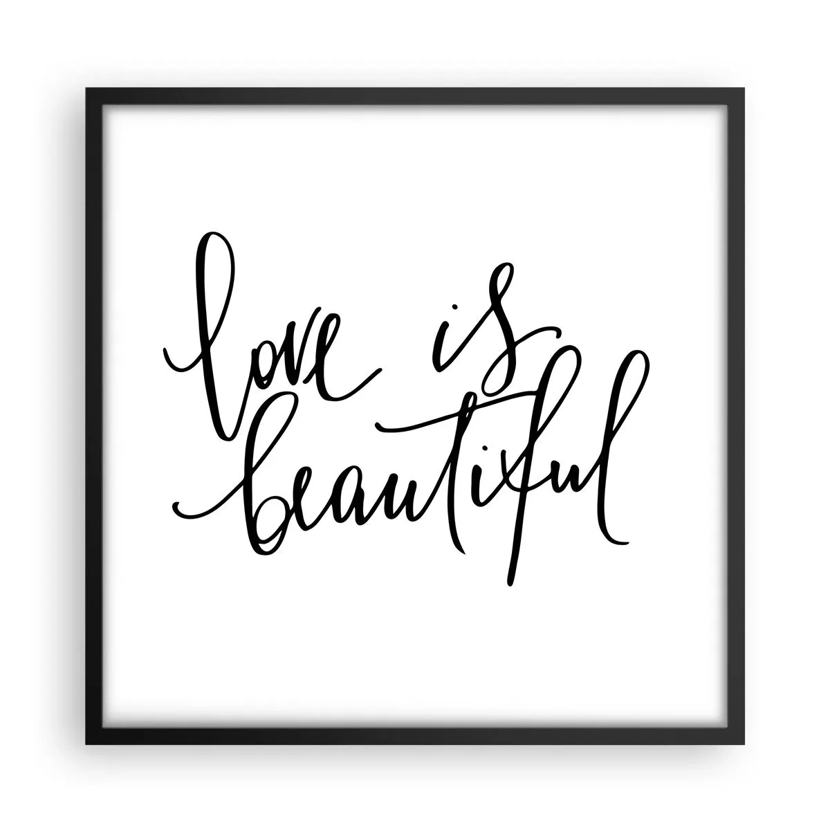 Poster în ramă neagră - Citiți și repetați - 50x50 cm