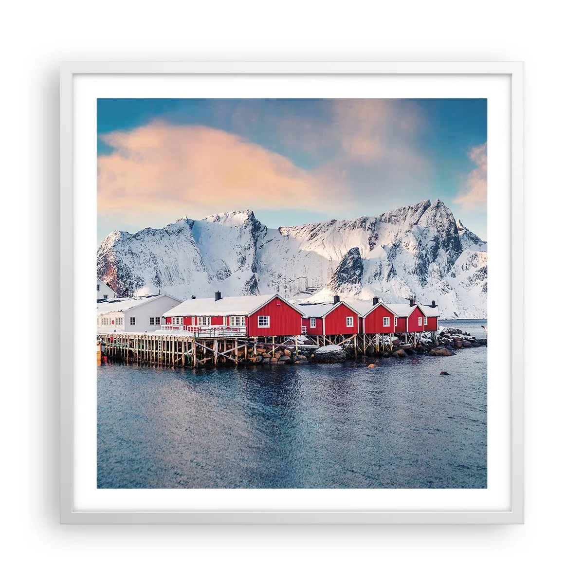 Poster în ramă albă - Retragerea nordică - 60x60 cm