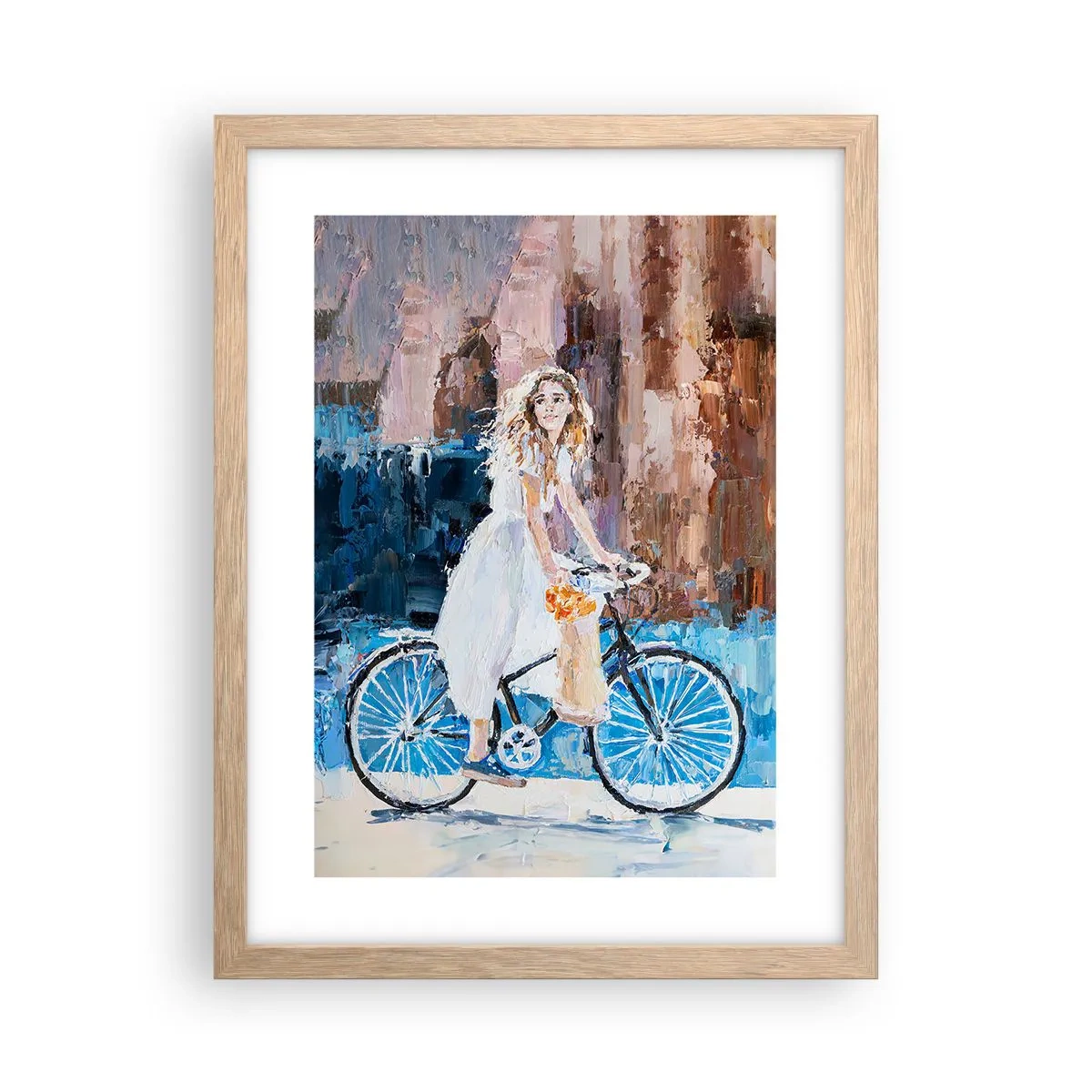 Poster în ramă de stejar deschis - Bucurie de dimineață - 30x40 cm