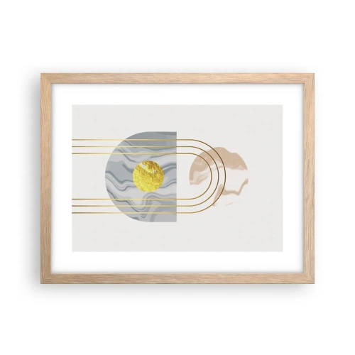 Poster în ramă de stejar deschis - Lumină și strălucire - 40x30 cm