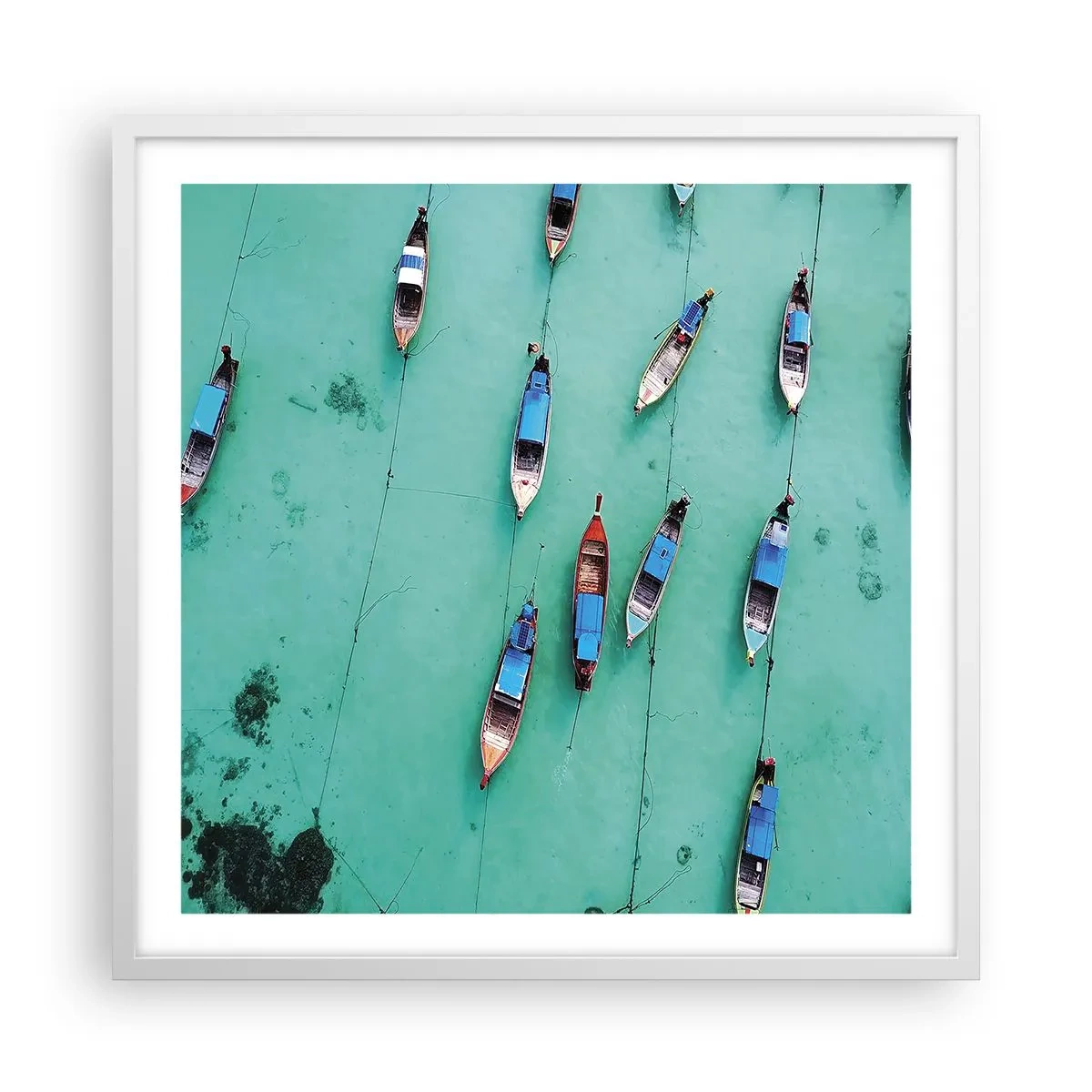 Poster în ramă albă - În așteptare - 60x60 cm