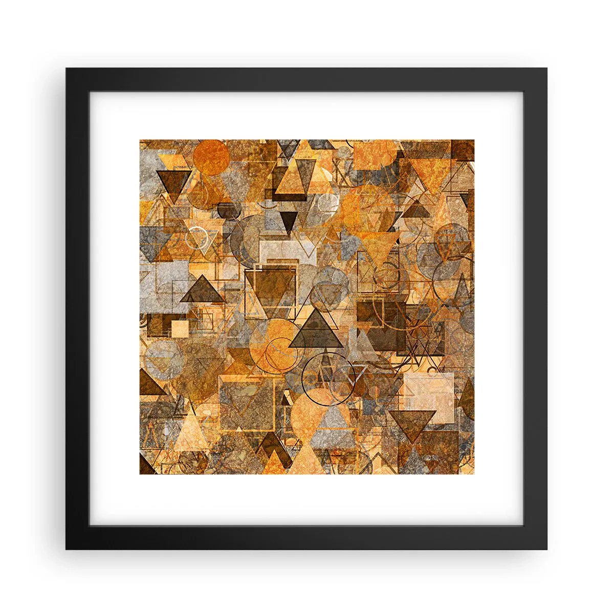 Poster în ramă neagră - Lumea băgată în formă - 30x30 cm
