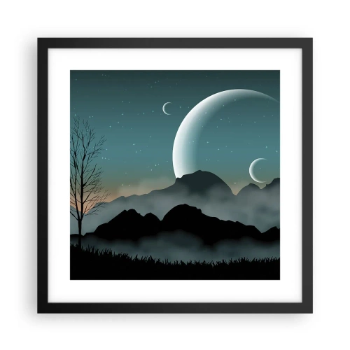 Poster în ramă neagră - Carnavalul unei nopți înstelate - 40x40 cm