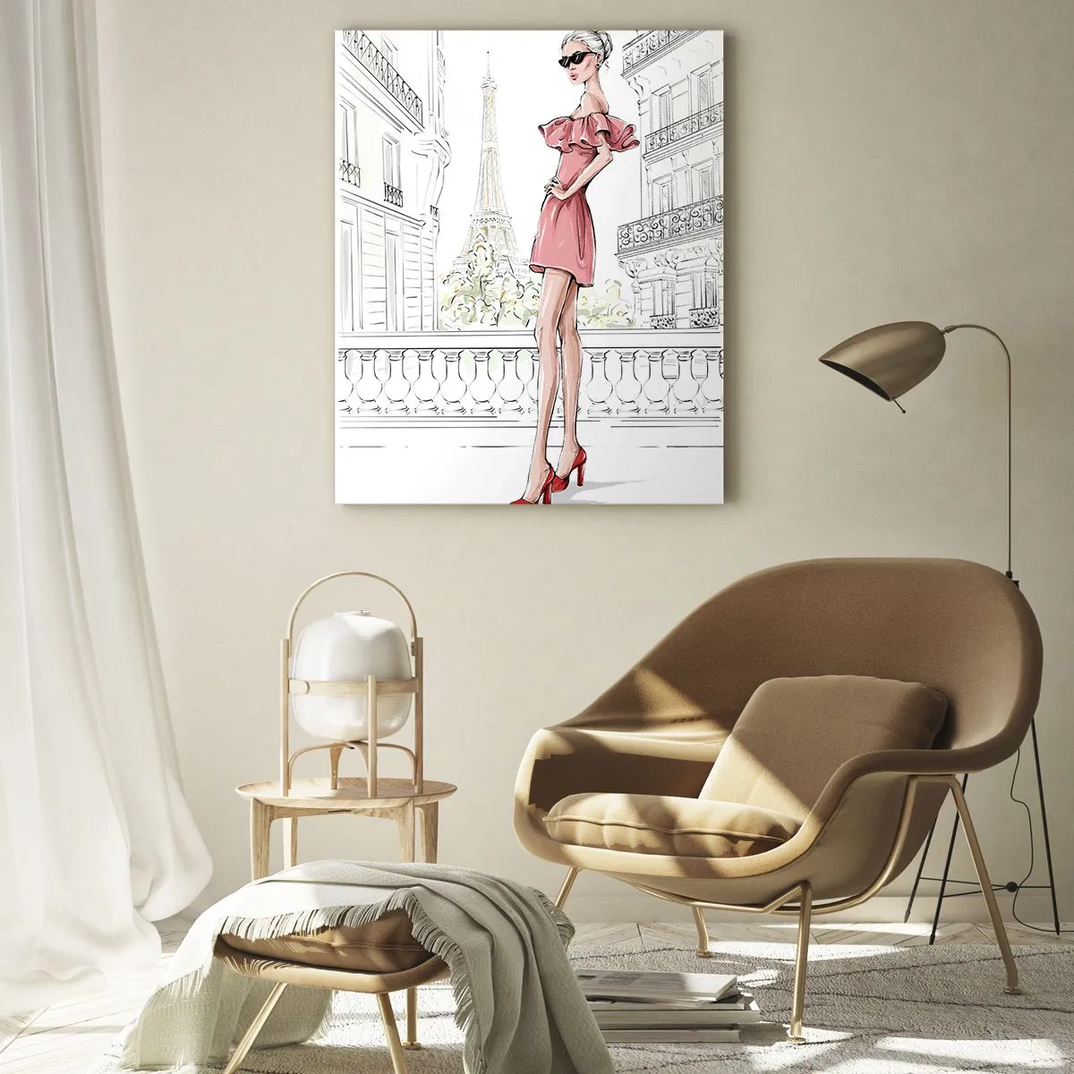 Tablou pe sticlă - Arta modei - 50x70 cm