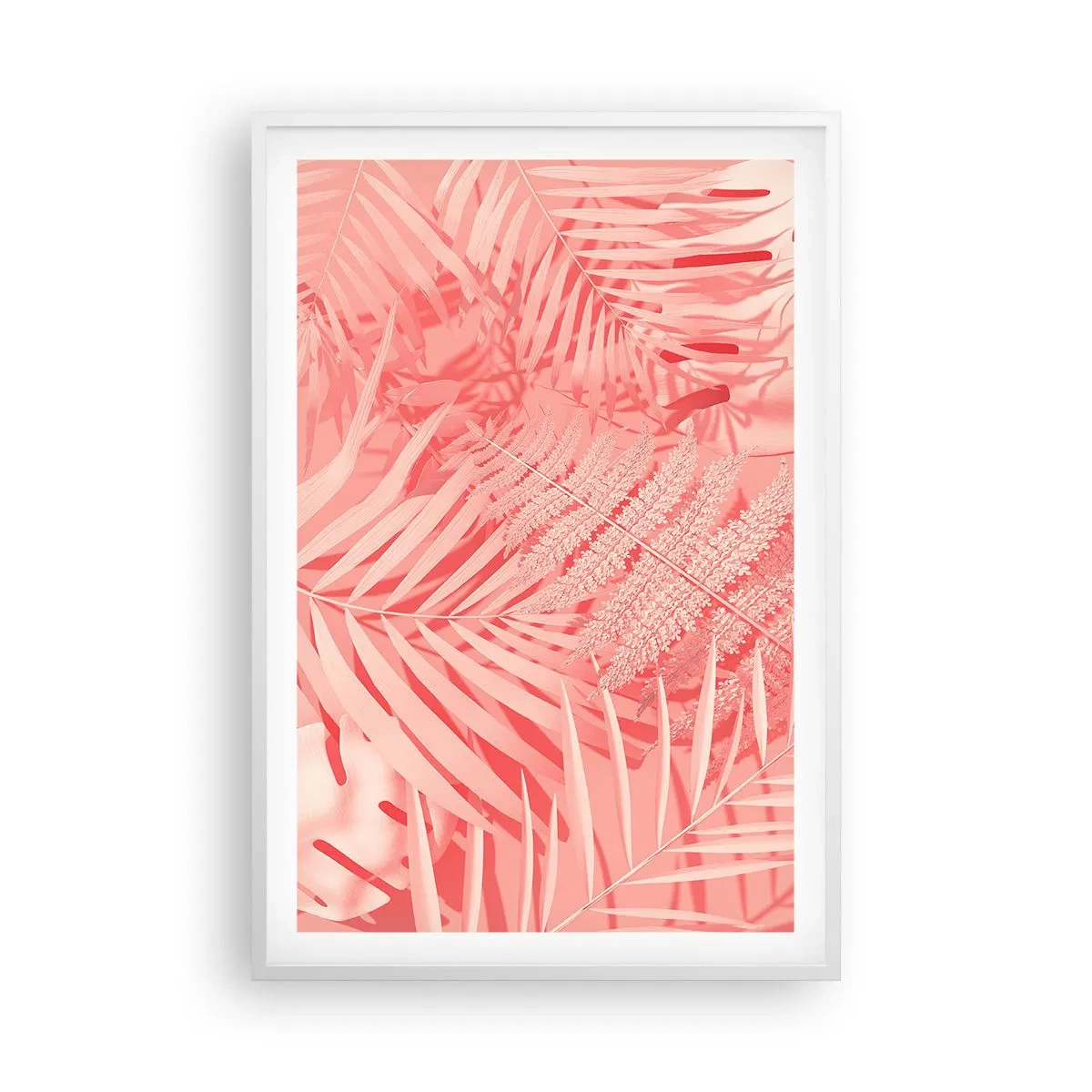 Poster în ramă albă - Conceptul roz - 61x91 cm