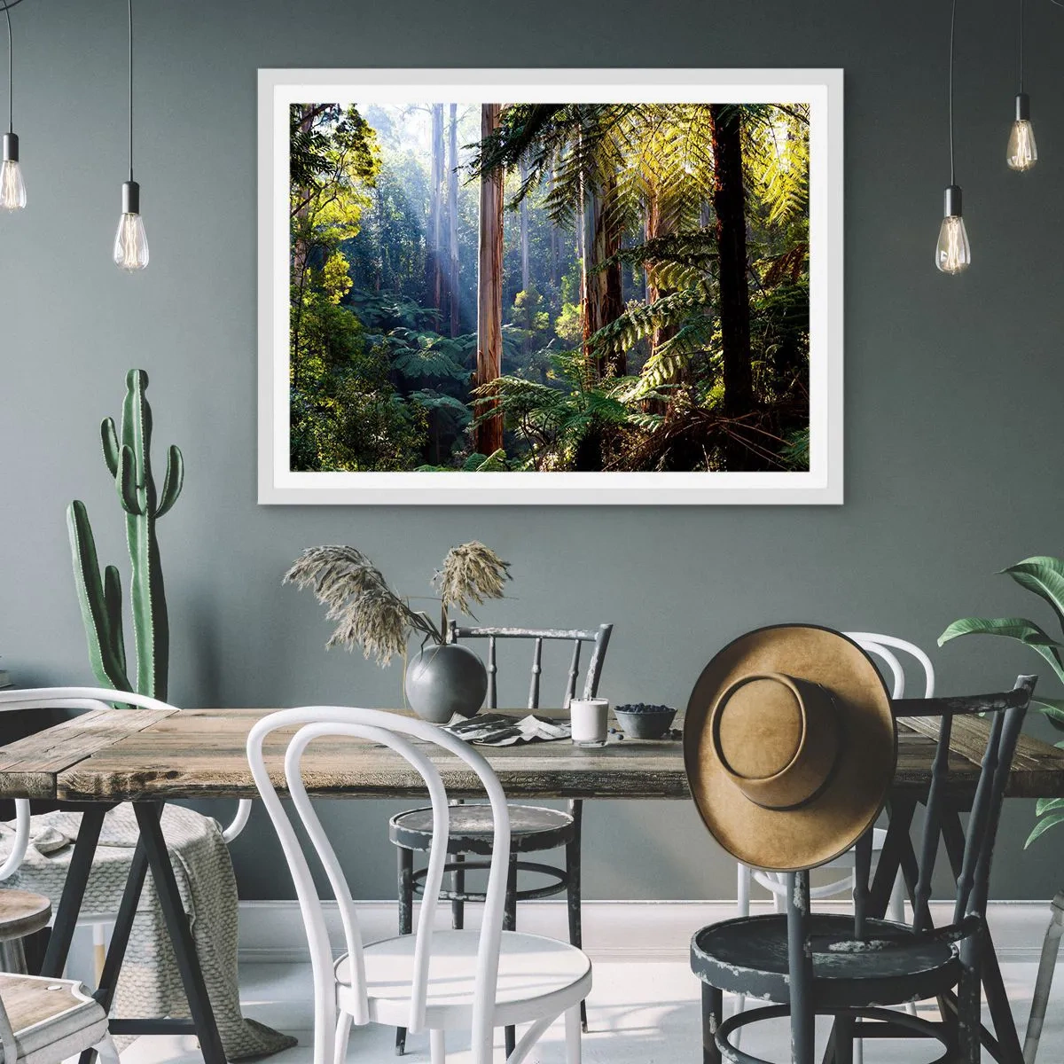 Poster în ramă albă - O poveste din pădure - 100x70 cm