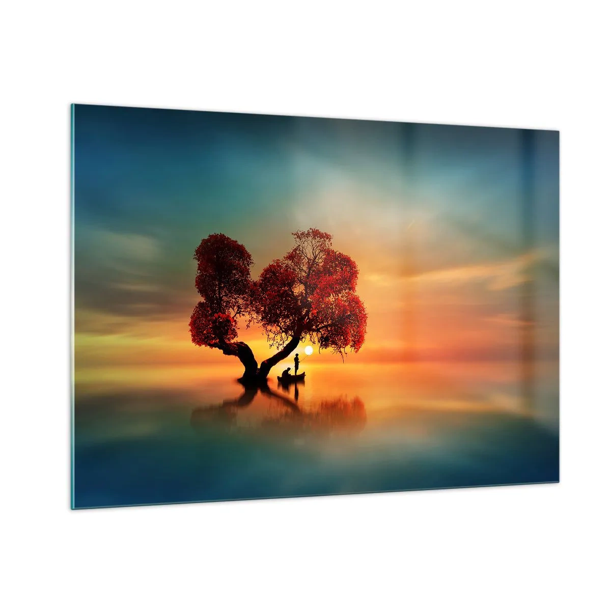 Tablou pe sticlă - Lume îndepărtată și tăcută - 100x70 cm