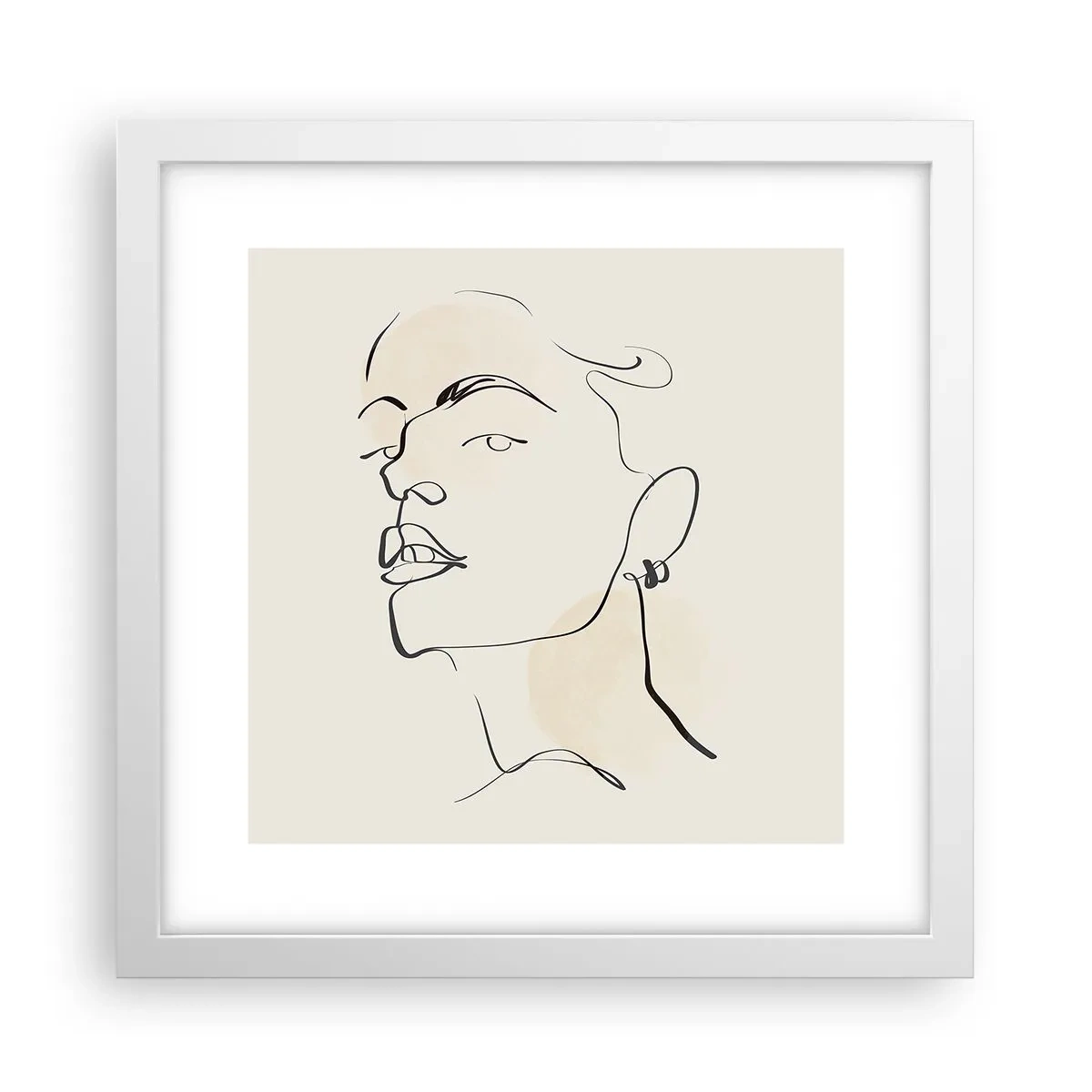 Poster în ramă albă - O privire mândră - 30x30 cm