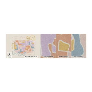 Mostră tapet Premium Sand - Labirintul - o aventură plină de bucurie - Minimalism, Pastel, Linii - 100x30 cm