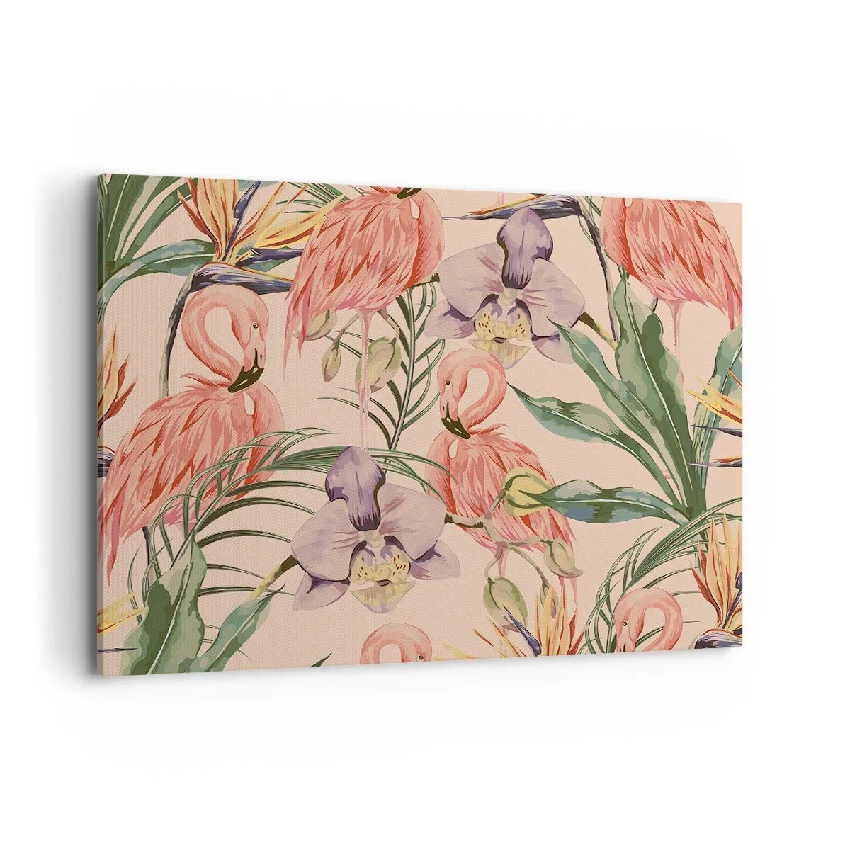 Tablou pe pânză - Balet floral roz - 100x70 cm