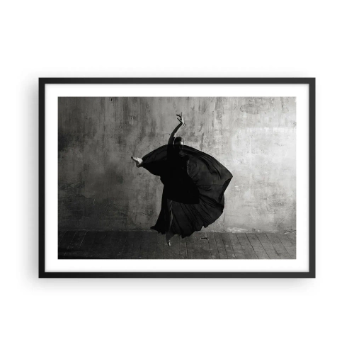 Poster în ramă neagră - Un pas pasional - 70x50 cm