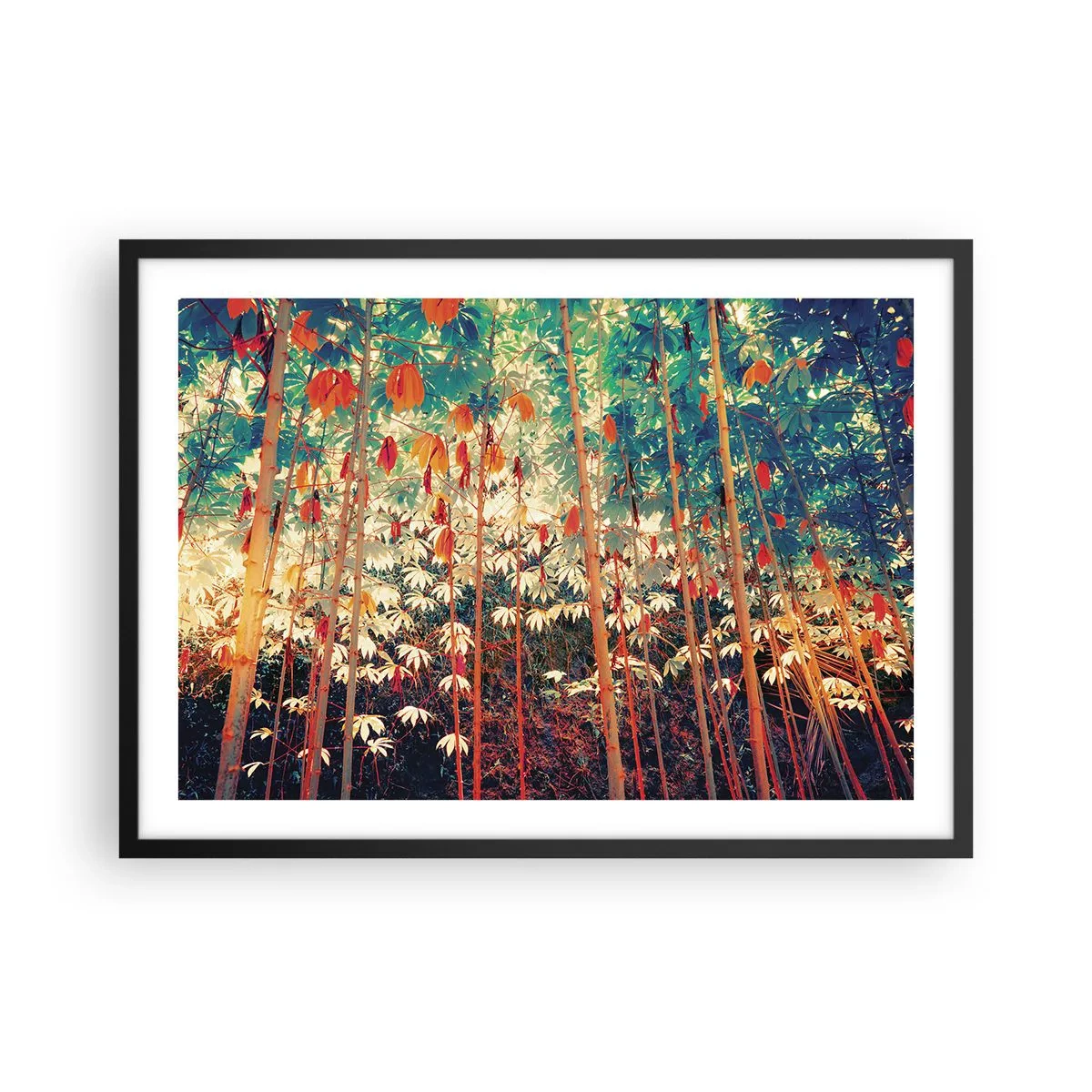 Poster în ramă neagră - Viața secretă a frunzelor - 70x50 cm