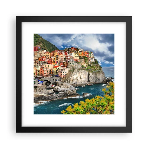 Poster în ramă neagră - Îmbrățișați de stânci - 30x30 cm
