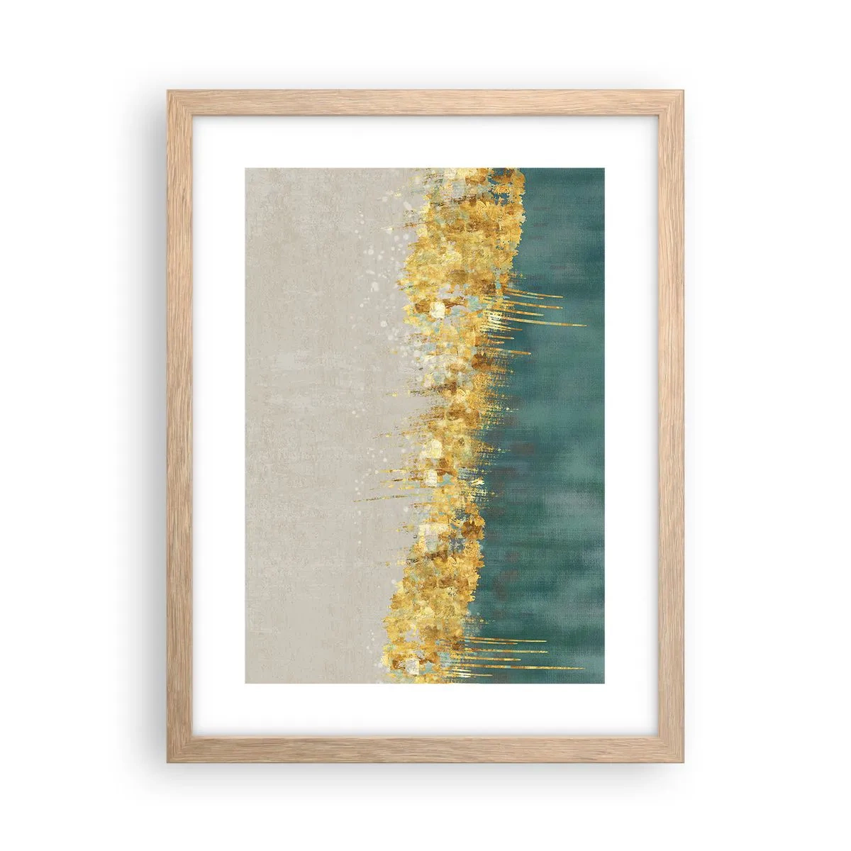 Poster în ramă de stejar deschis - Frontiera de aur - 30x40 cm