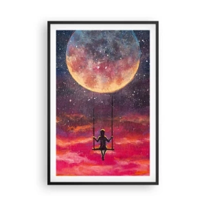 Poster în ramă neagră - Cu capul în nori - 61x91 cm