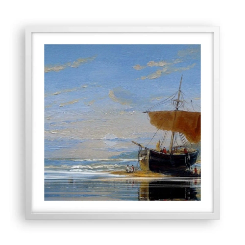 Poster în ramă albă - Apă, pământ, aer - 50x50 cm