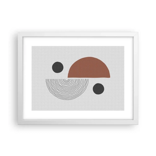 Poster în ramă albă - Excelența roții - 40x30 cm