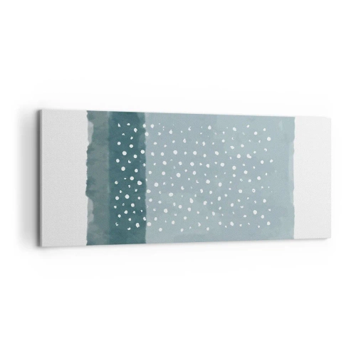 Tablou pe pânză - Crescute pe albastru - 100x40 cm