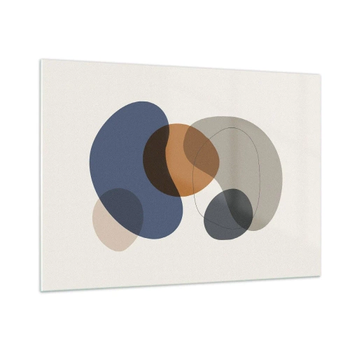 Tablou pe sticlă - Picături de culoare - 100x70 cm