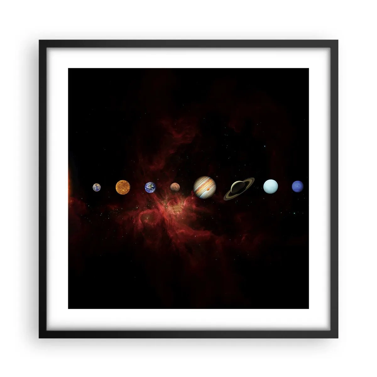 Poster în ramă neagră - Cartierul nostru - 50x50 cm